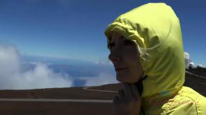 Chloe has a blast at Haleakala and in your bed.